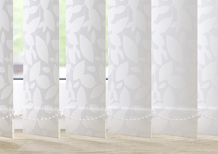 Jasmine (Blackout), Lily White - Vertical Blind - Image 4
